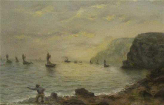 Oil- fishing boats on the coast